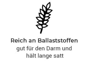 Reich an Ballaststoffen gut für den Darm