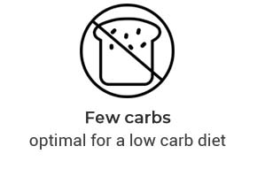 Few carbohydrates for low carb diet